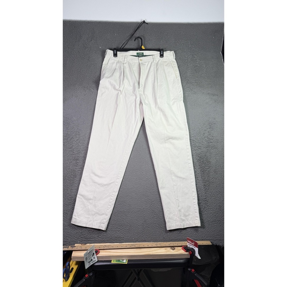 Lauren Ralph Lauren Pants Mens 38x34 Pleated Classic Chino Khaki Casual‎ Dress